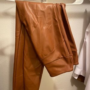 Brown Leather leggings
